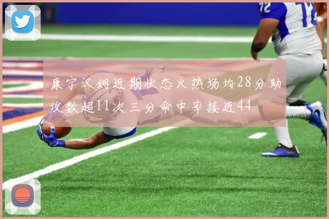 康宁汉姆近期状态火热场均28分助攻数超11次三分命中率接近44